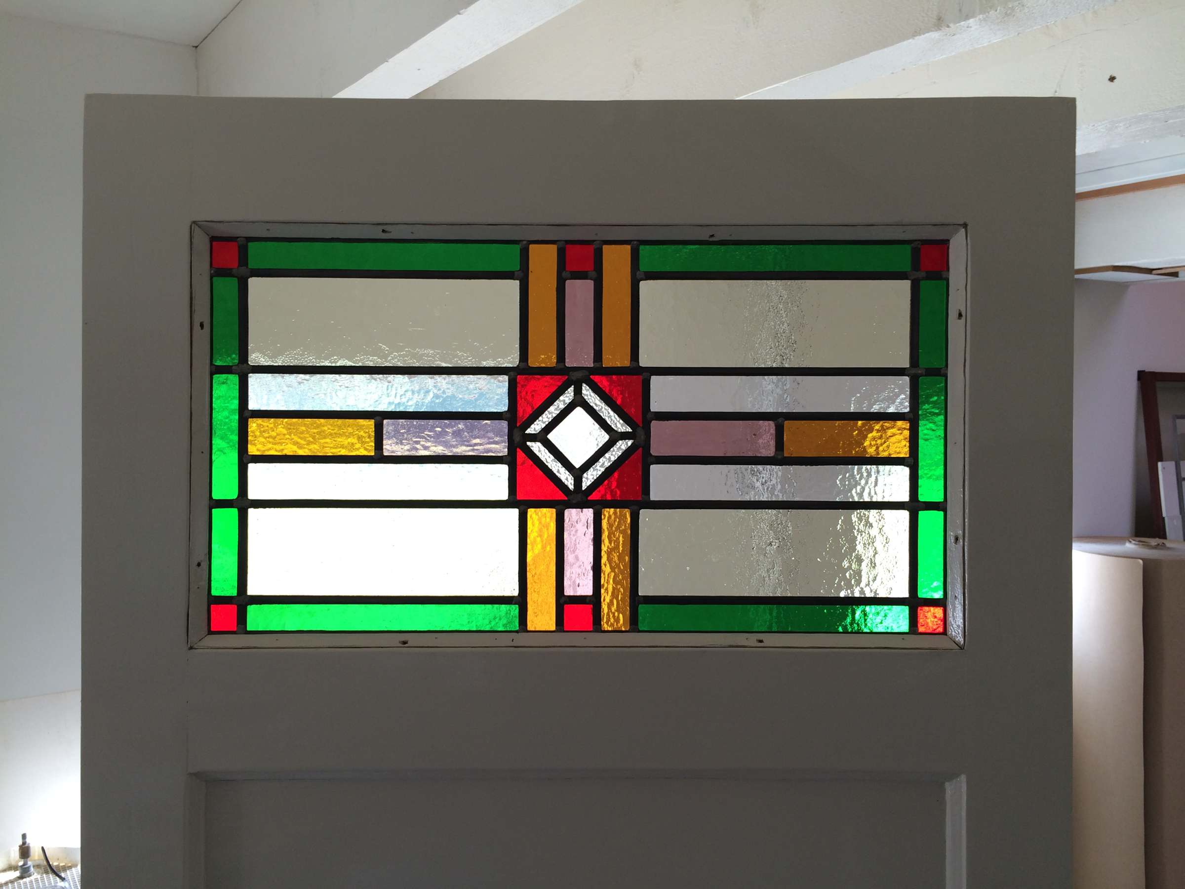 Nieuw Glas in Lood De Kempen – Deur bovenlicht glas-in-lood XV-46